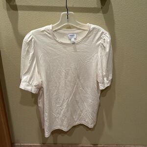 Aware by Vero Moda woman's white shirt sleeve white tee shirt/ dramatic sleeves